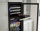 Presrv Wine and Beverage Cooler, 24in, Full Size, SS+Glass, Reversible Door, 2 Zones