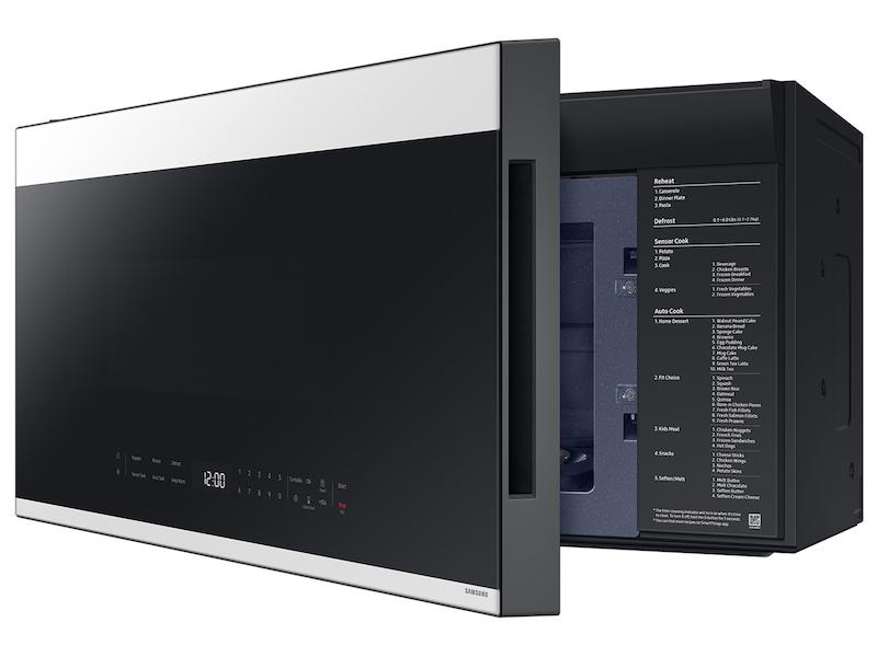 Bespoke 2.1 cu. ft. Over-the-Range Microwave with Edge to Edge Glass Display in White Glass