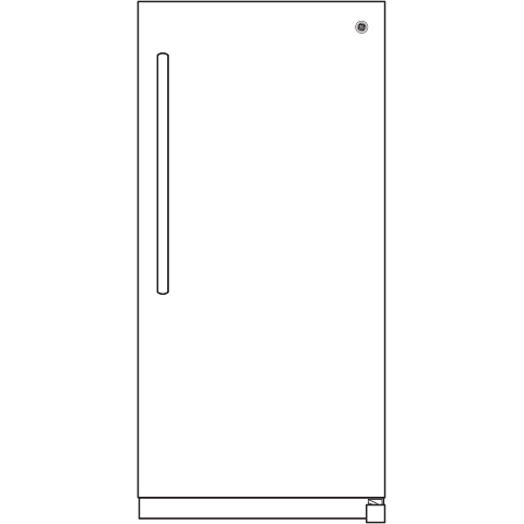 GE® ENERGY STAR® 21.3 Cu. Ft. Frost-Free Garage Ready Upright Freezer