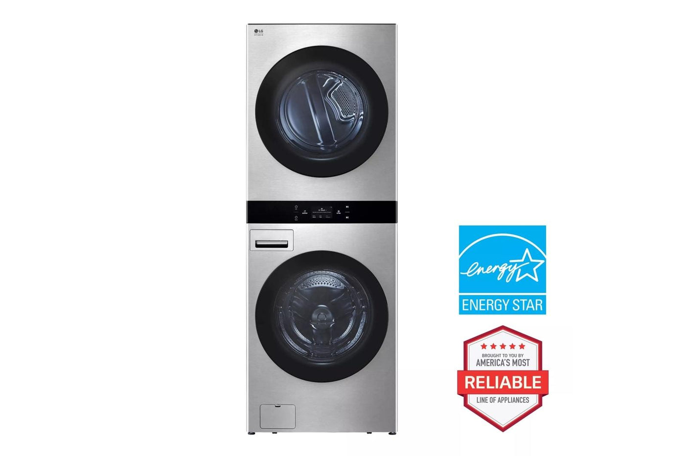 LG STUDIO WashTower™ Smart Front Load 5.0 cu. ft. Washer and 7.4 cu. ft. Electric Dryer with Center Control®