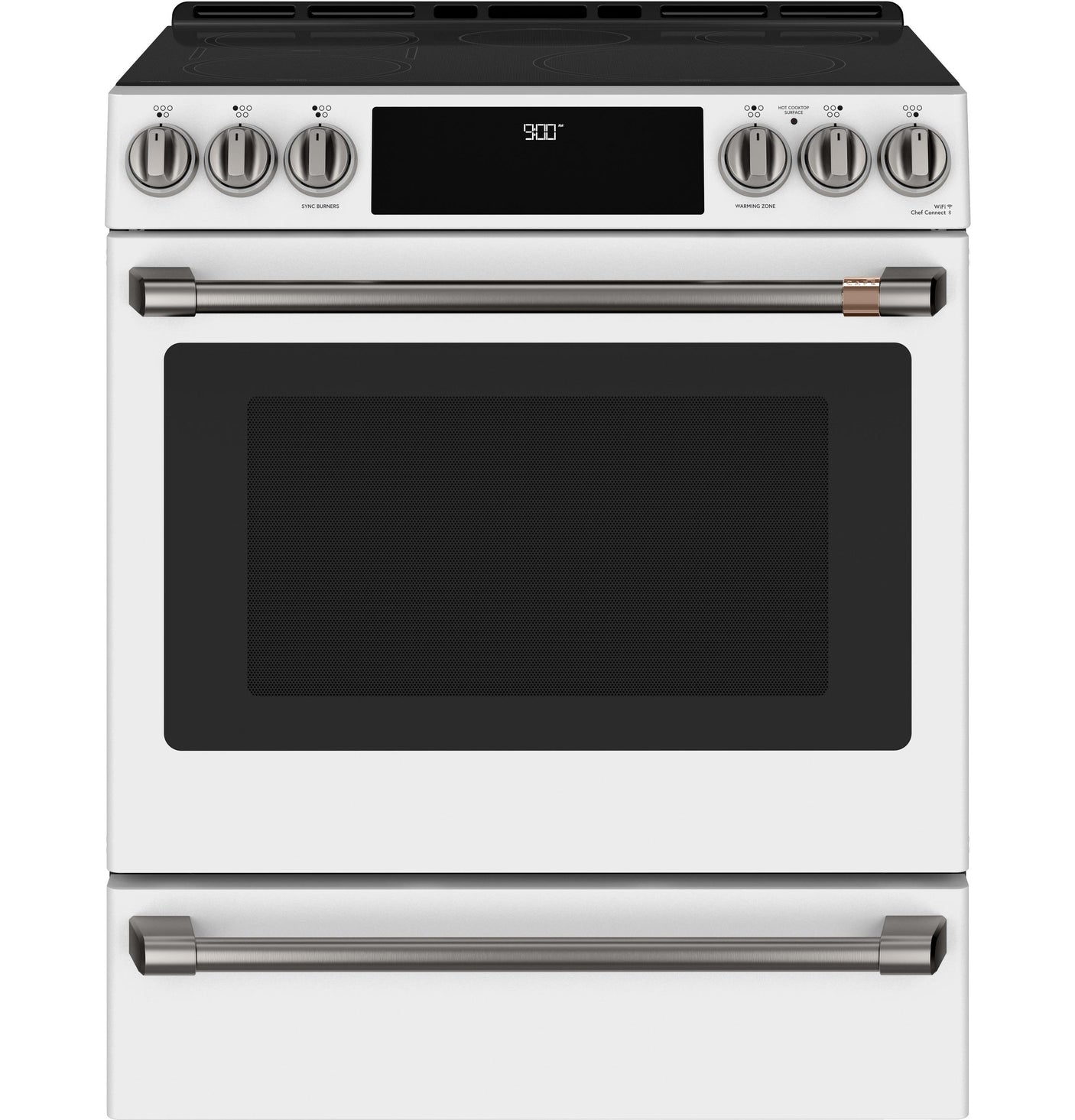 Café™ 30" Smart Slide-In, Front-Control, Induction and Convection Range with Warming Drawer