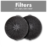 ZLINE Charcoal Replacement Filters for Models 587, 597, and 9597 (Set of 2) (CF1-587/597/9597)