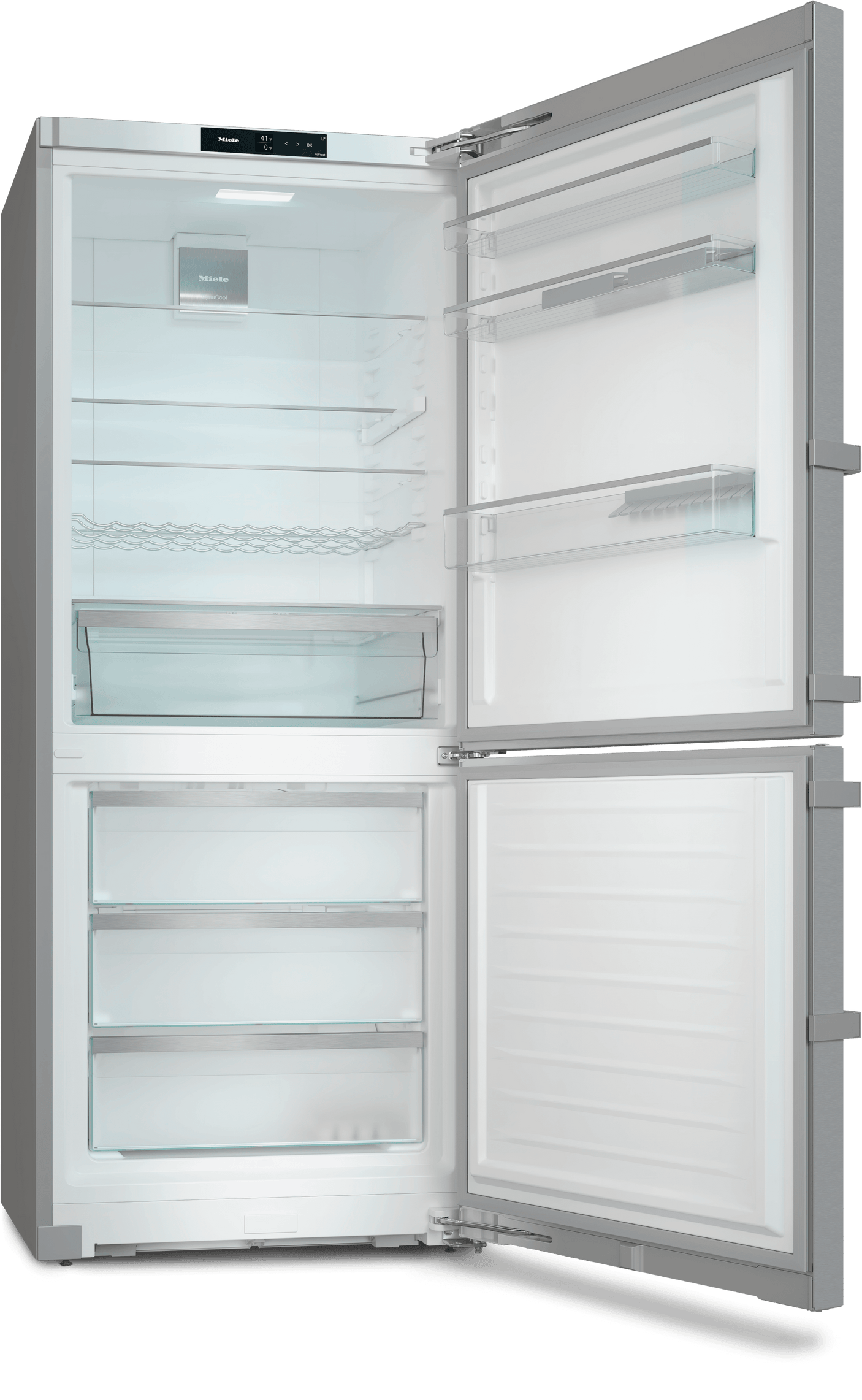 KFN 4776 ED - Freestanding fridge-freezer with DailyFresh and NoFrost in 30'' width for a lot of storage space.