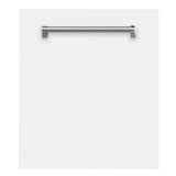 ZLINE 24 in. Top Control Dishwasher with Stainless Steel Tub and Traditional Style Handle, 52dBa (DW-24) [Color: White Matte]
