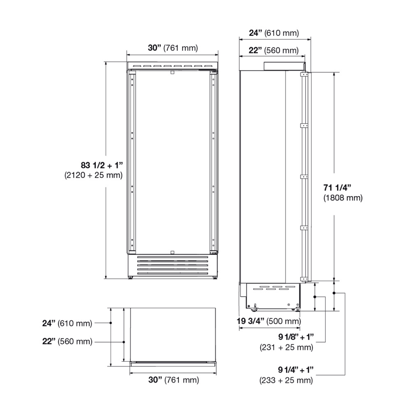 30" BUILT-IN FRIDGE COLUMN