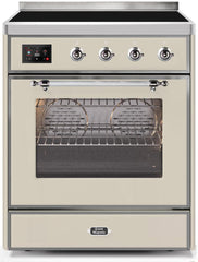 Majestic II 30 Inch Electric Freestanding Range in Antique White with Chrome Trim