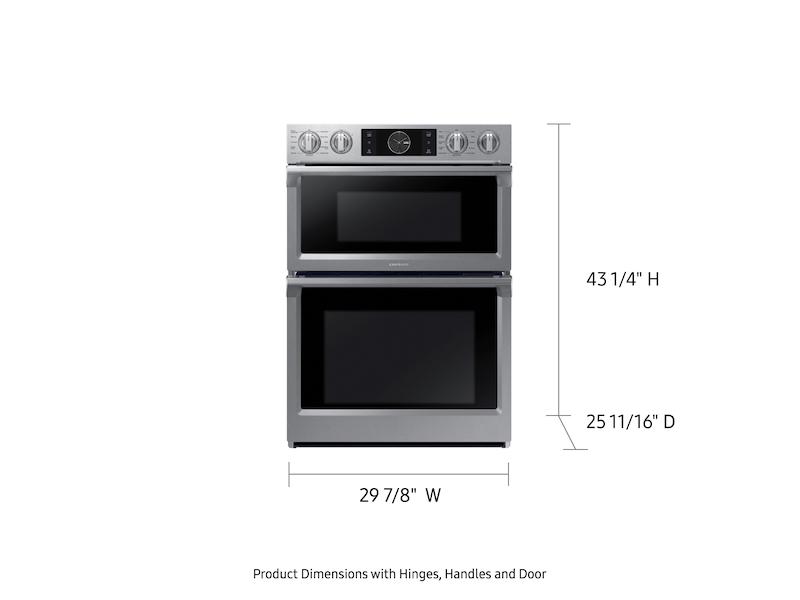 30" Smart Microwave Combination Wall Oven with Flex Duo™ in Stainless Steel