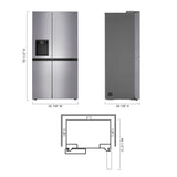 23 cu. ft. Side-by-Side Counter-Depth Refrigerator with Smooth Touch Dispenser