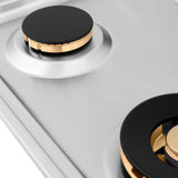 ZLINE 30" Gas Cooktop with 4 Gas Brass Burners (RC-BR-30)