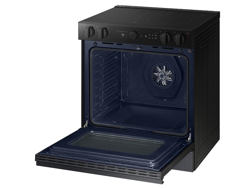 Bespoke 6.3 cu. ft. Smart Slide-In Electric Range with Air Sous Vide & Air Fry in Matte Black Steel