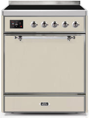 Majestic II 30 Inch Electric Freestanding Range in Antique White with Chrome Trim