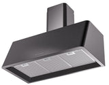 Nostalgie 36 Inch Glossy Black Wall Mount Convertible Range Hood