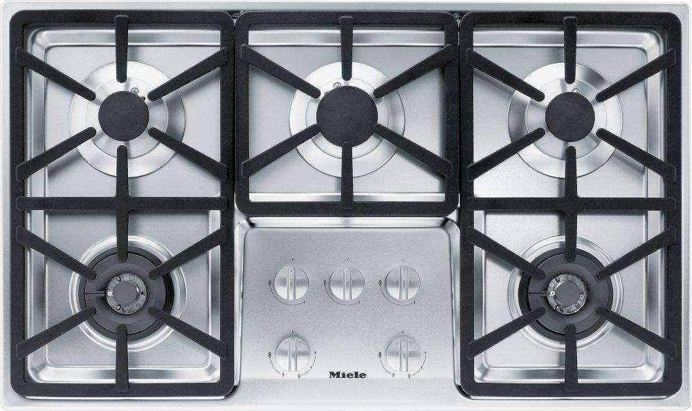 KM 3474 LP - 36-inch gas cooktop with 2 dual wok burners for particularly versatile cooking convenience.