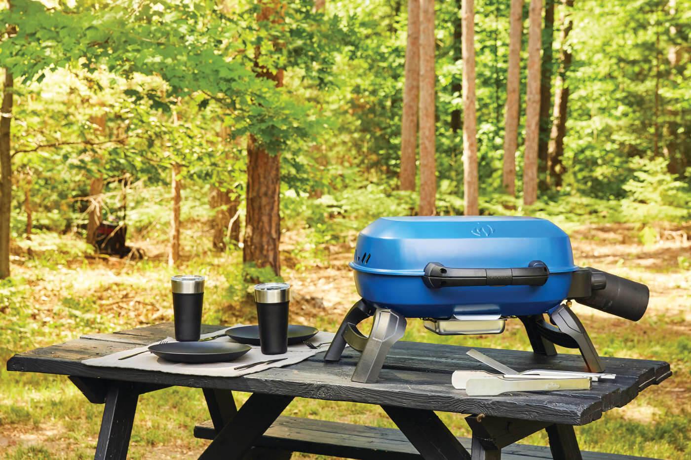 TravelQ 240 Portable Gas Grill , Propane, Blue