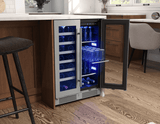 Presrv Wine & Bev Cooler, 24in UC, SS+Gls, Fr Dr