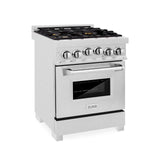 ZLINE 24 in. 2.8 cu. ft. Range with Gas Stove and Gas Oven in DuraSnow Stainless Steel (RGS-SN-24) [Color: Blue Matte]