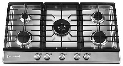 36-Inch 5 Burner Gas Cooktop, Architect® Series II - Stainless Steel