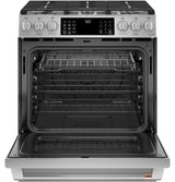 Café™ 30" Smart Slide-In, Front-Control, Dual-Fuel Range with Warming Drawer