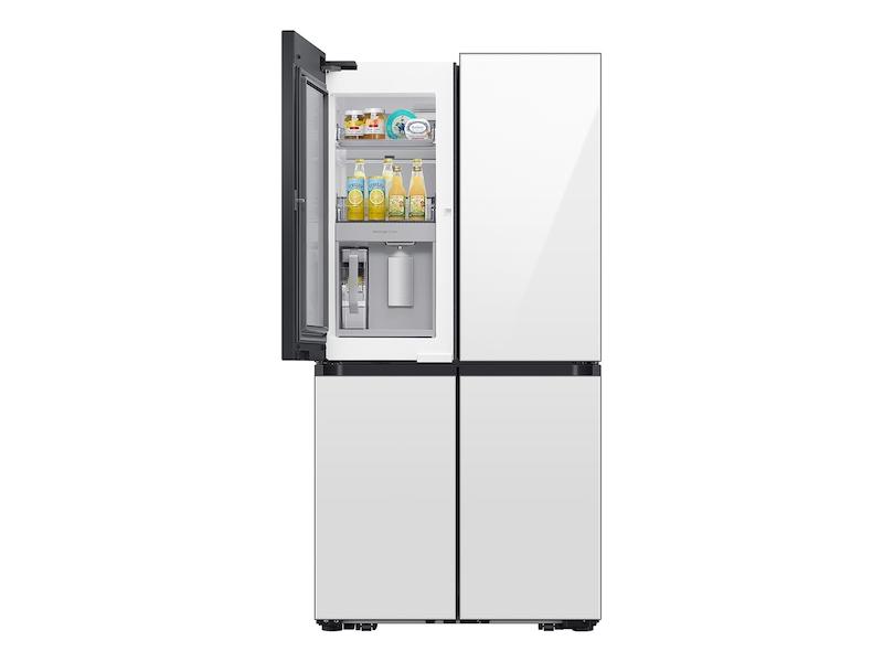 Bespoke 29 cu. ft. 4-Door Flex™ Refrigerator with Beverage Center™ & Customizable Door Panels in White Glass