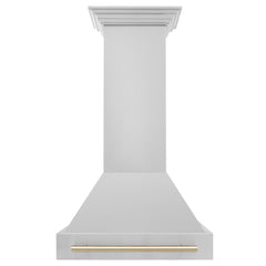 ZLINE 30 in. Autograph Edition Stainless Steel Range Hood with Stainless Steel Shell and Handle (8654STZ-30) [Color: Gold]