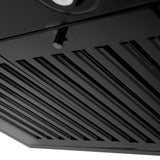 ZLINE Convertible Vent Wall Mount Range Hood in Black Stainless Steel with Crown Molding (BSKENCRN)