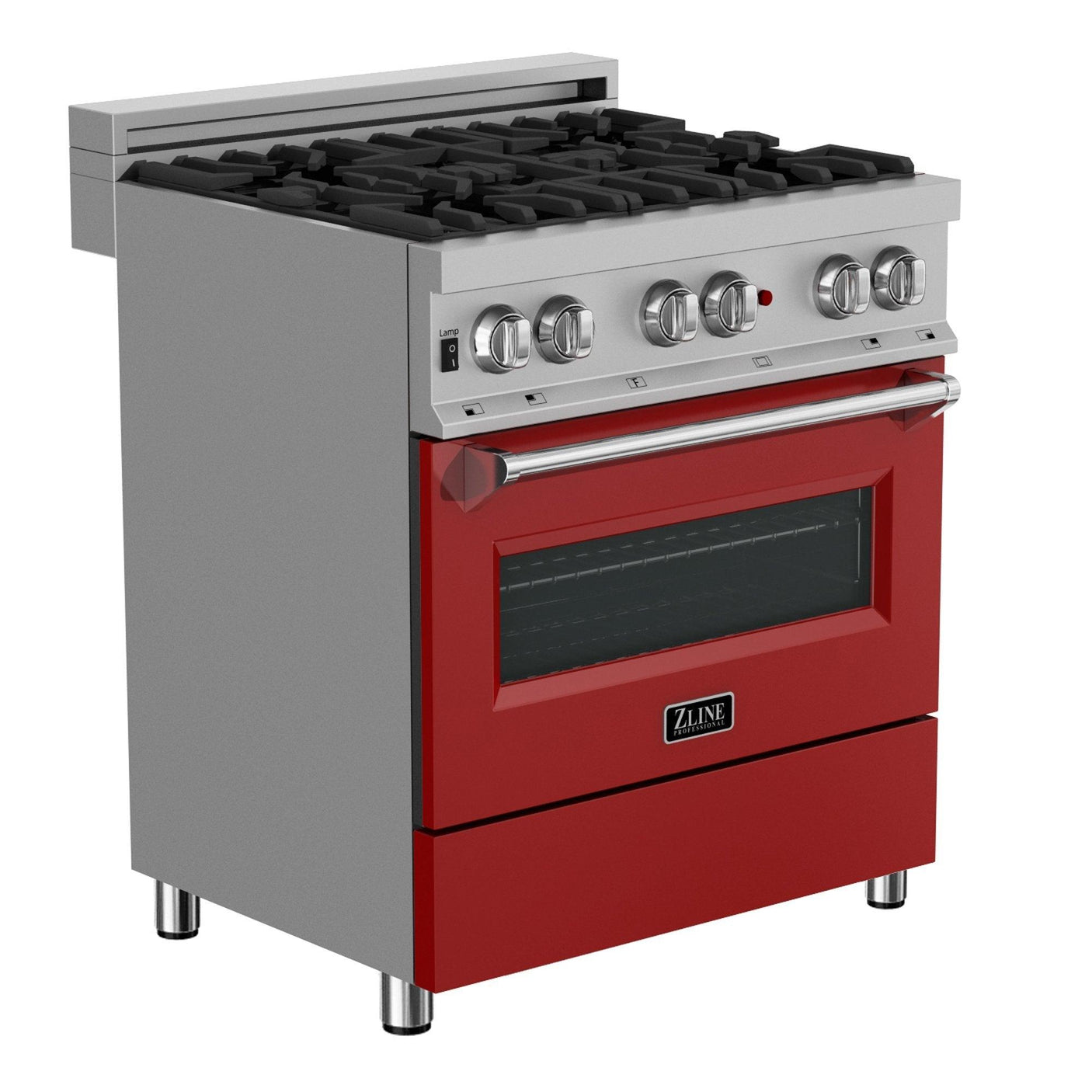 ZLINE 30 in. 4.0 cu. ft. Dual Fuel Range with Gas Stove and Electric Oven in All DuraSnow Stainless Steel with Color Door Options (RAS-SN-30) [Color: Blue Gloss]