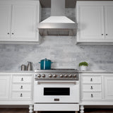 ZLINE DuraSnow Stainless Steel Range Hood With White Matte Shell (8654WM)