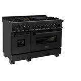 ZLINE 48 in. Black Stainless 6.0 cu. ft. 7 Gas Burner/Electric Oven Range (RAB-BR-48)