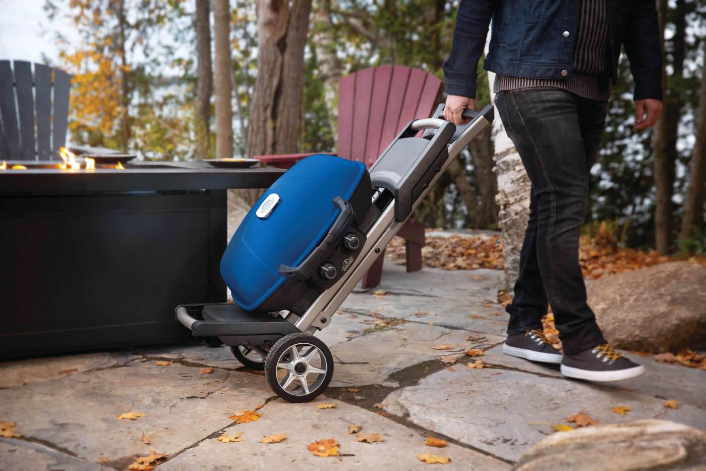 TravelQ 285X with Scissor Cart , Propane, Blue