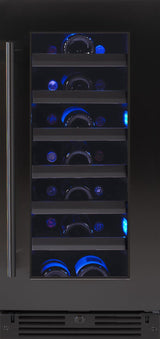 Wine Cooler 15" Black Stainless RH