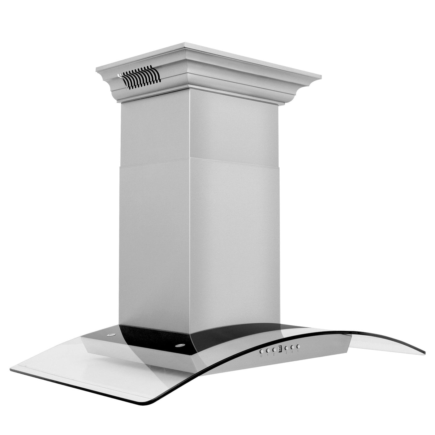 ZLINE Wall Mount Range Hood in Stainless Steel with Built-in ZLINE CrownSound Bluetooth Speakers (KZCRN-BT)