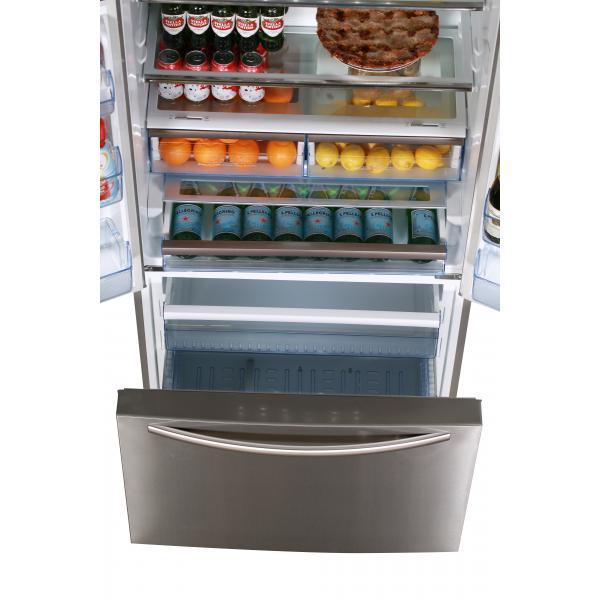 36 Inch Free Standing Counter Depth French Door Refrigerator In Stainless Steel