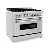 ZLINE 36" Professional 4.6 cu. ft. 6 Gas on Gas Range in Stainless Steel with Color Door Options (RG36) [Color: Stainless Steel]