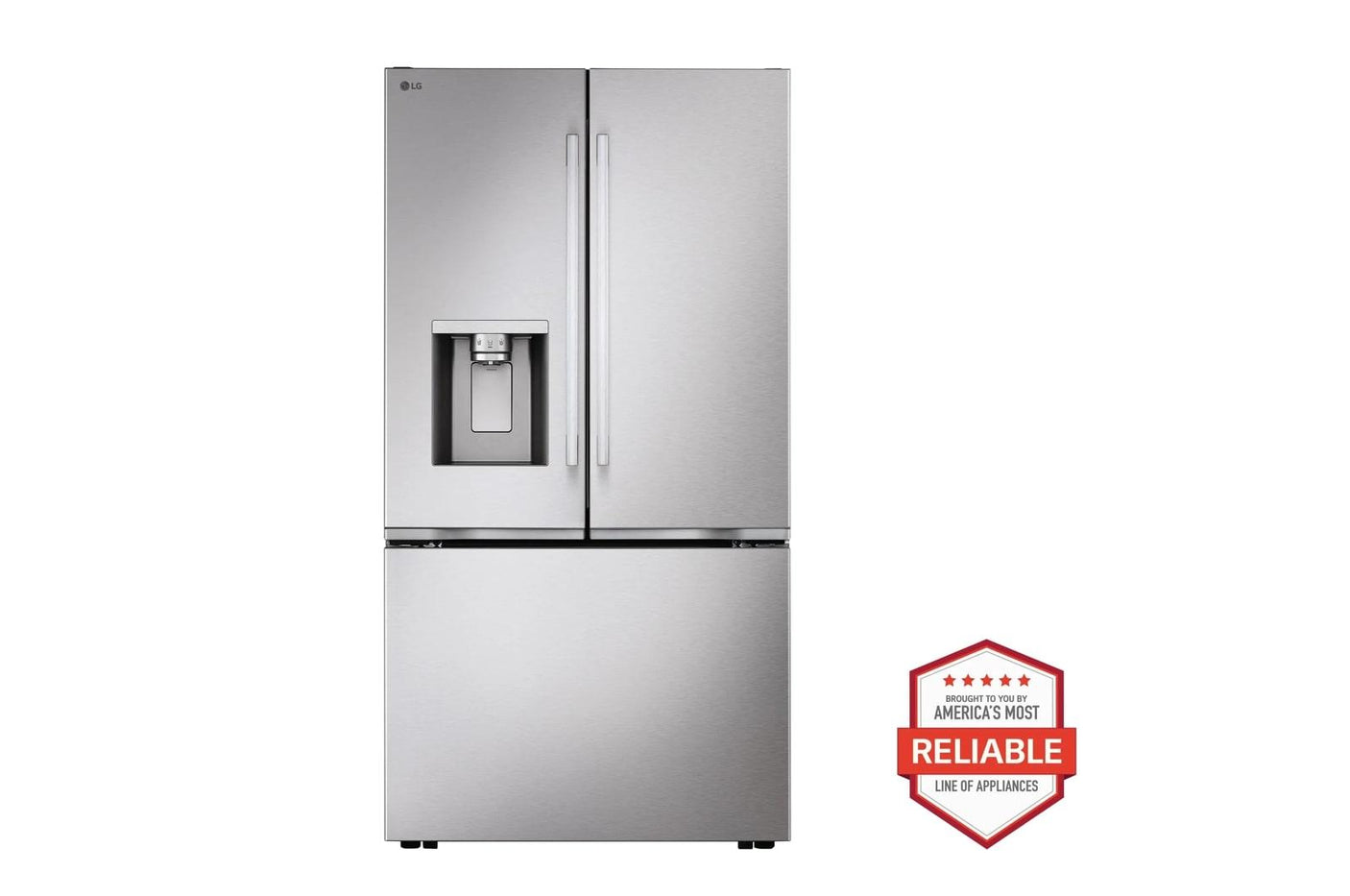 LG Counter-Depth MAX™ with Zero Clearance™ 3-Door French Door Refrigerator with Thin Door Design