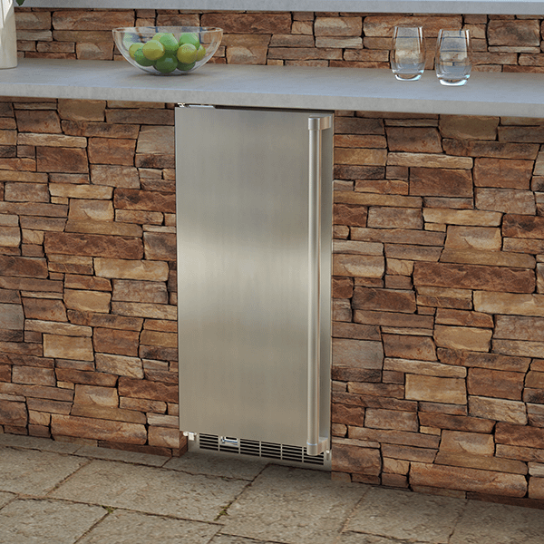 15-In Outdoor Built-In Clear Ice Machine With Factory-Installed Pump with Door Style - Stainless Steel