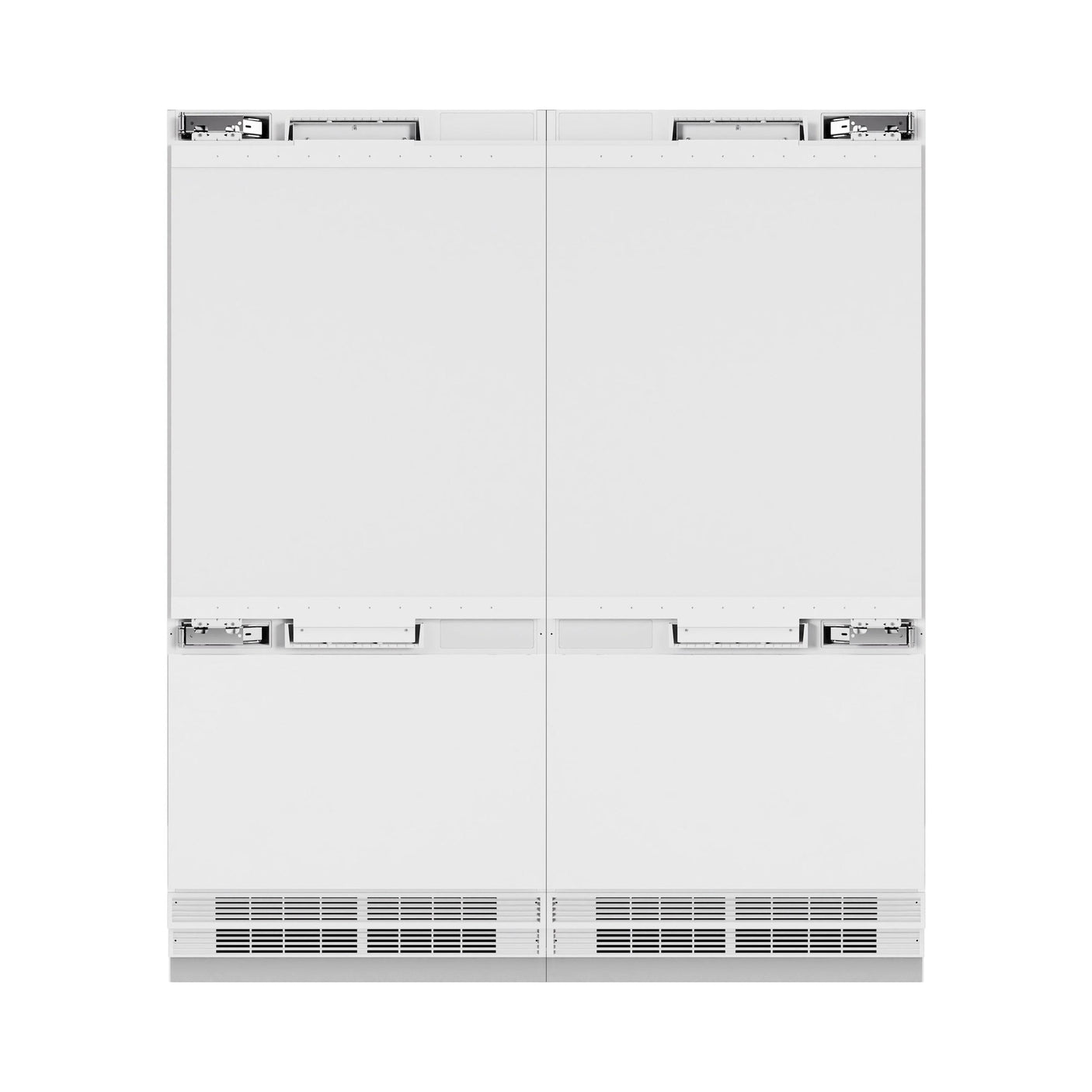 ZLINE 72 in. 39.6 cu. ft. Panel Ready French Door Built-In Bottom Freezer Refrigerator with Water Dispensers and Ice Makers (RBIT-72)