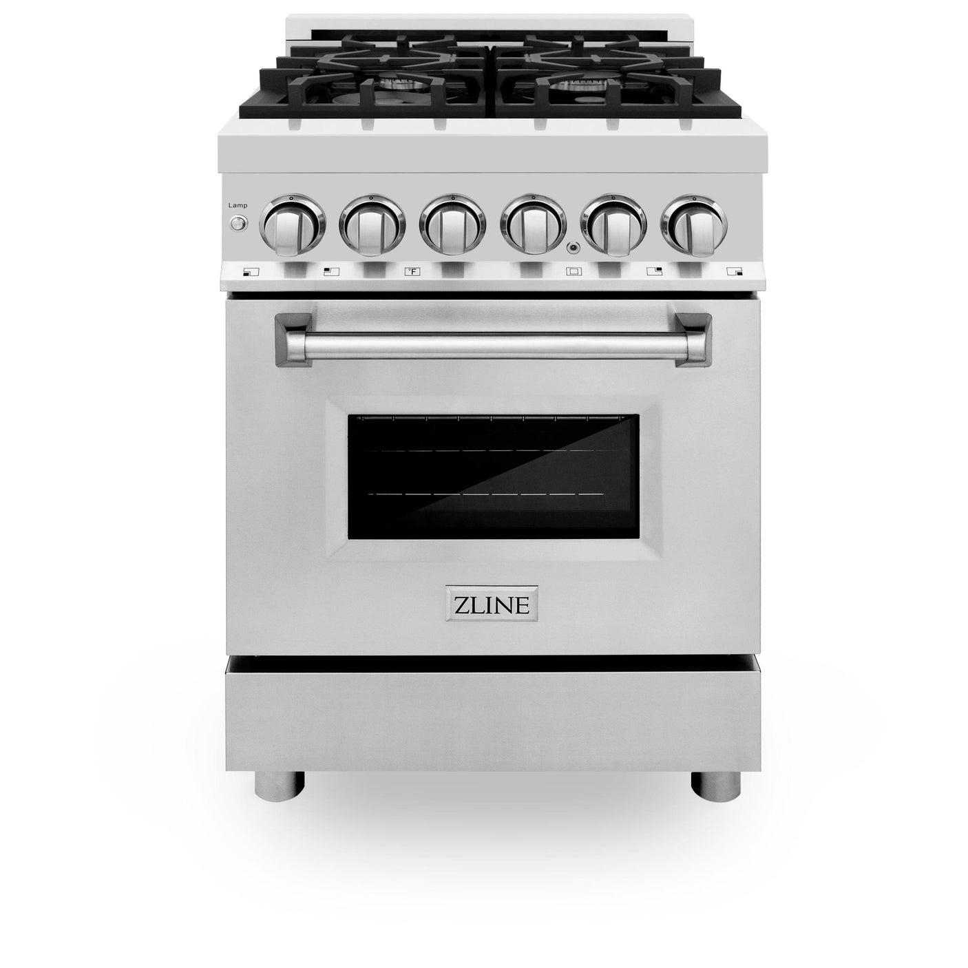 ZLINE 24 in. Professional Dual Fuel Range with Color Door Options (RA24) [Color: Stainless Steel]