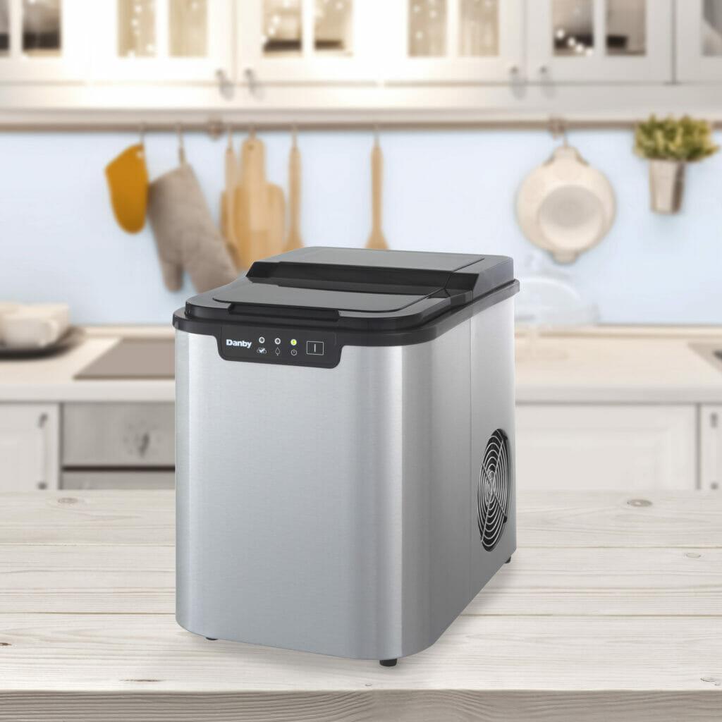 Danby 25 lbs. Countertop Ice Maker in Stainless Steel