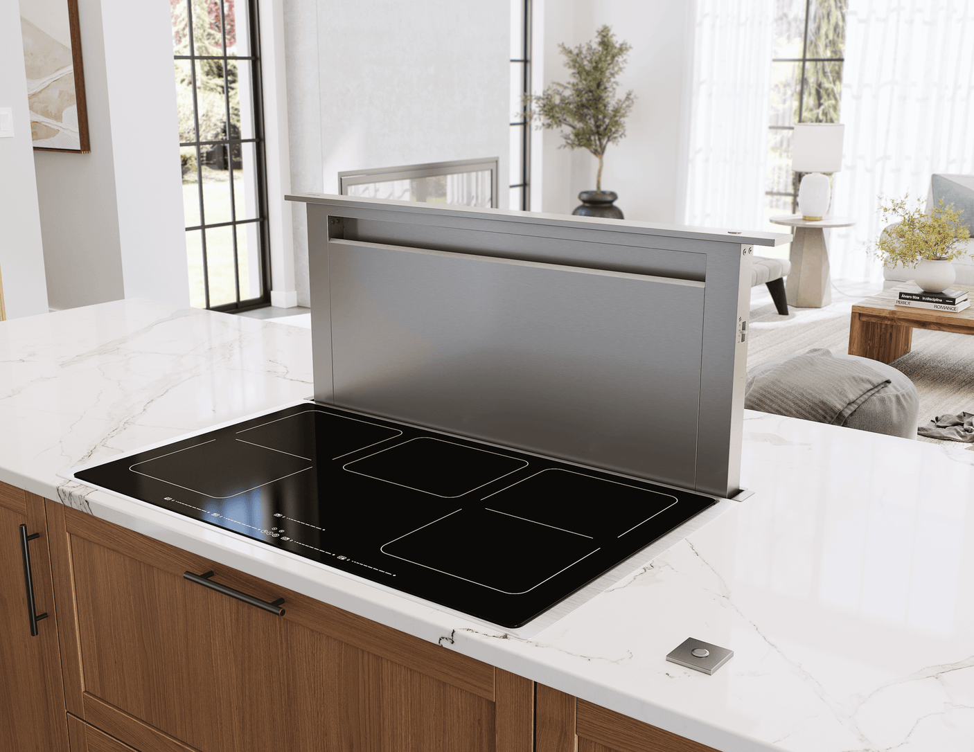 Treviso Downdraft, 14" rise, 36" width, Stainless Steel