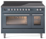 Professional Plus II 48 Inch Electric Freestanding Range in Blue Grey with Trim