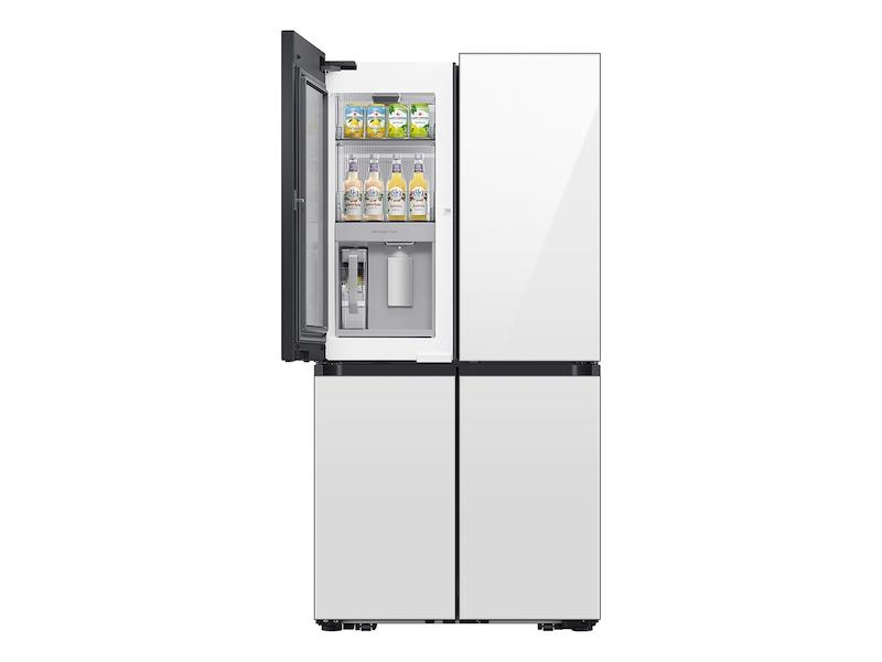 Bespoke 4-Door Flex™ Refrigerator (29 cu. ft.) with Beverage Zone™ and Auto Open Door in White Glass