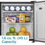 Danby 1.6 cu. ft. Compact Glass Door Fridge in Platinum