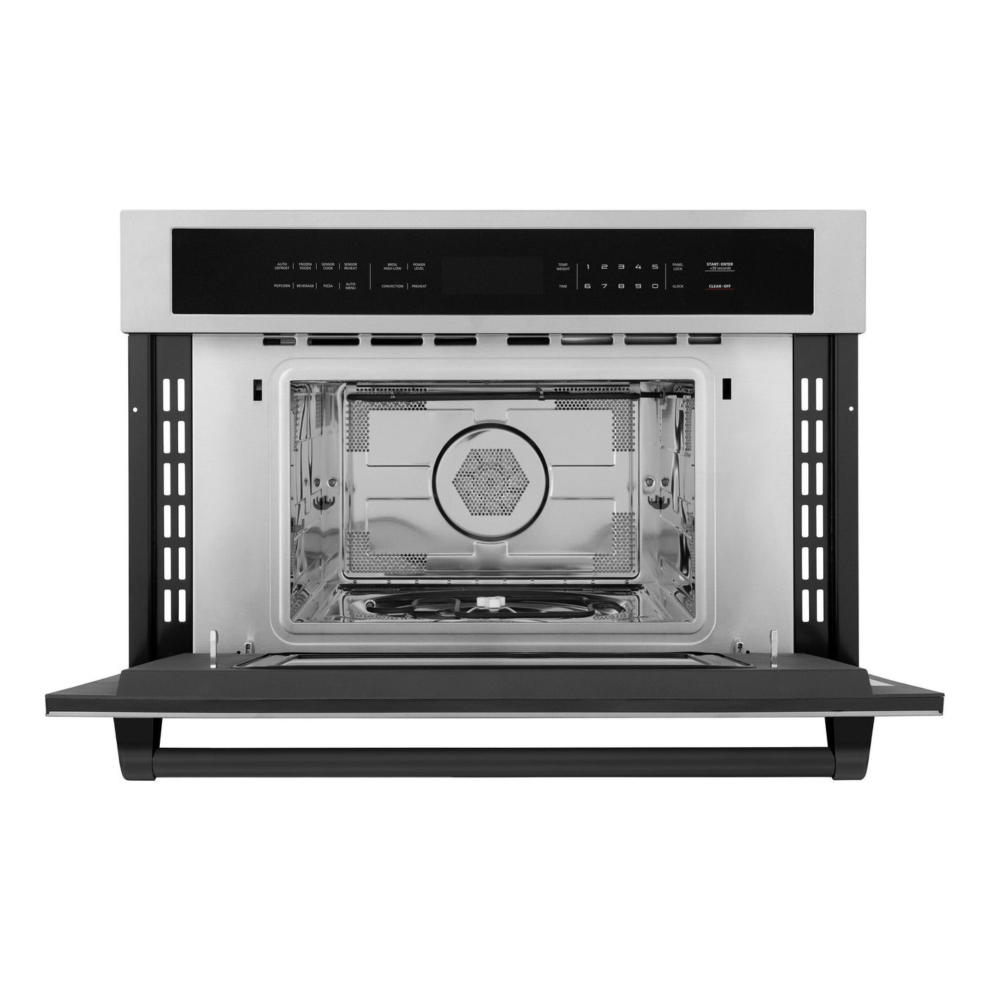 ZLINE Autograph Edition 30? 1.6 cu ft. Built-in Convection Microwave Oven in Stainless Steel and Matte Black Accents (MWOZ-30-MB)