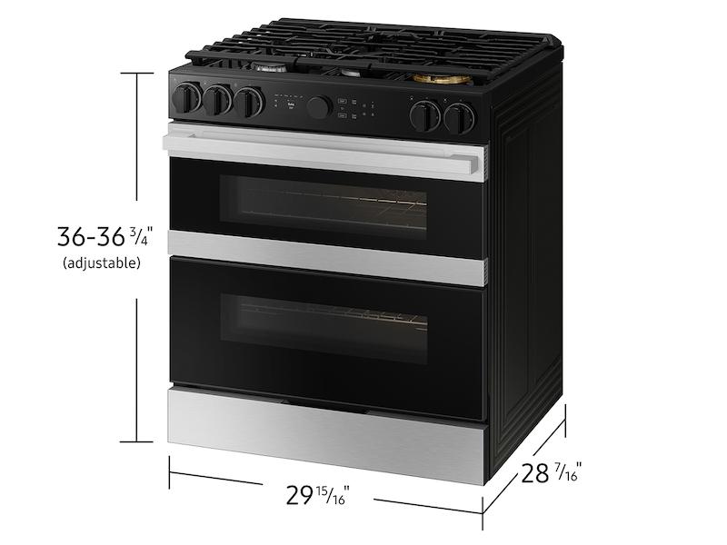 Bespoke Smart Slide-In Dual Fuel Range 6.3 cu. ft. with Flex Duo™ & Illuminated Precision Knobs in Stainless Steel