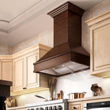 ZLINE Wooden Wall Mount Range Hood in Walnut and Hamilton - Includes Remote Motor (329WH-RS) [Size: 30 Inch]