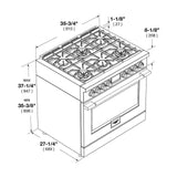 36" DUAL FUEL RANGE