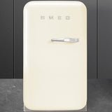 Approx 16" 50's Retro Style Mini Refrigerator, Cream, Left hand hinge