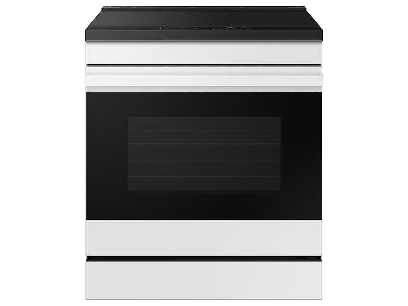 Bespoke 6.3 cu. ft. Smart Slide-In Induction Range with Ambient Edge Lighting™ & Air Sous Vide in White Glass