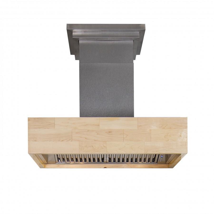 ZLINE 42" Designer Series Wooden Wall Mount Range Hood in Butcher Block (681M-42)