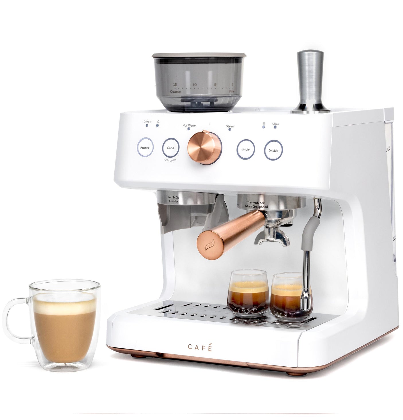 Café™ BELLISSIMO Semi Automatic Espresso Machine + Frother